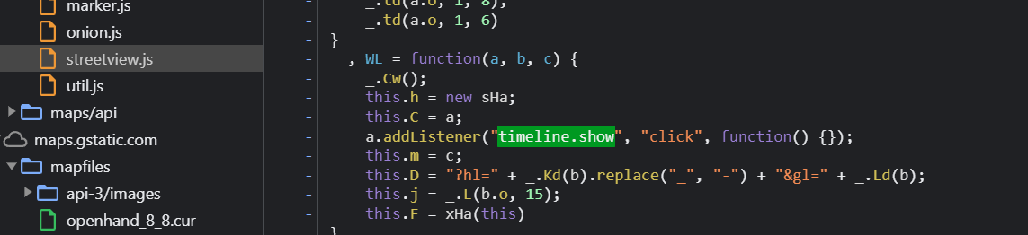 Image 4: The timeline.show's jsaction is not currently implemented